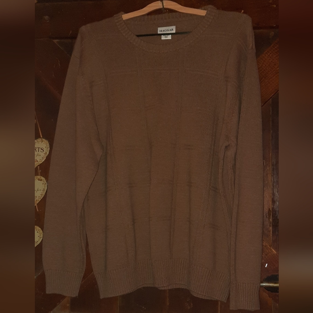 🍀3/15 Brown Haggar Vintage Crewneck Sweater